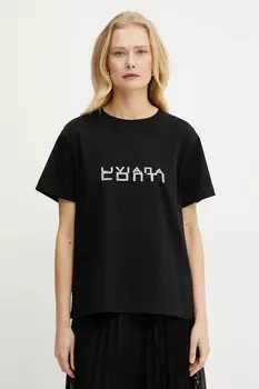 Хлопковая футболка Liviana Conti, черный