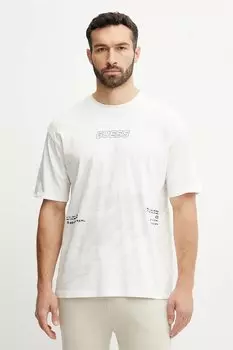 Хлопковая футболка ЛЮБИТЬ Guess, белый