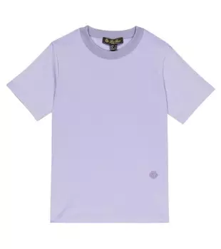 Хлопковая футболка Loro Piana, фиолетовый