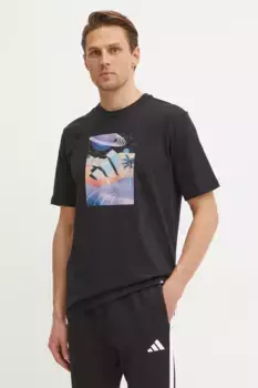 Хлопковая футболка M ALL DAY I TEE adidas, черный