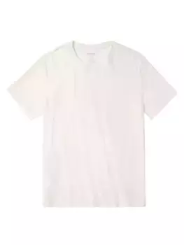 Хлопковая футболка M's Slub с круглым вырезом и короткими рукавами Bombas, белый