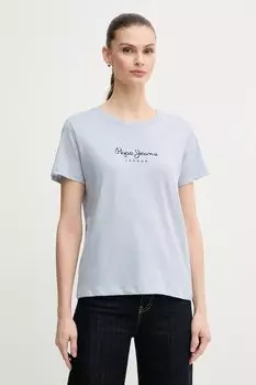 Хлопковая футболка MACY Pepe Jeans, синий