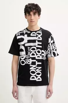 Хлопковая футболка MAN MILAN Desigual, черный