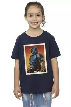 Хлопковая футболка Mandalorian Paz Vizla Card Star Wars, темно-синий