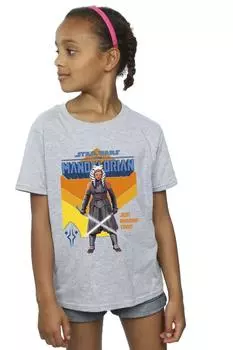 Хлопковая футболка «Мандалорский джедай Асока Тано» Star Wars, серый