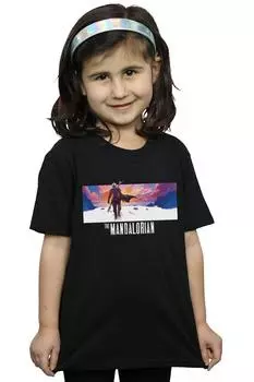 Хлопковая футболка «Мандалорский пейзаж» Star Wars, черный