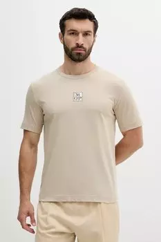 Хлопковая футболка Marc O'Polo, бежевый