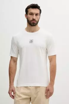 Хлопковая футболка Marc O'Polo, бежевый