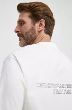 Хлопковая футболка Marc O'Polo, бежевый