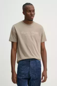 Хлопковая футболка Marc O'Polo, бежевый