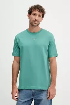Хлопковая футболка Marc O'Polo, бирюзовый