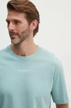 Хлопковая футболка Marc O'Polo, бирюзовый