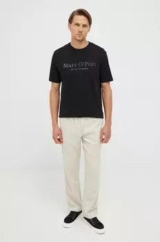 Хлопковая футболка Marc O'Polo, черный