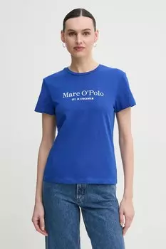 Хлопковая футболка Marc O'Polo, фиолетовый