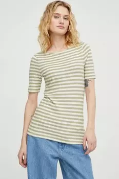 Хлопковая футболка Marc O'Polo, зеленый