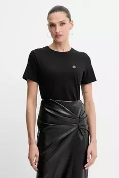 Хлопковая футболка Marella, черный