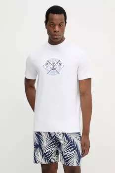 Хлопковая футболка MARINA Guess, белый