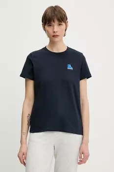 Хлопковая футболка MASSIF GRAPHIC Helly Hansen, темно-синий