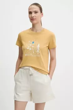 Хлопковая футболка MASSIF GRAPHIC Helly Hansen, желтый