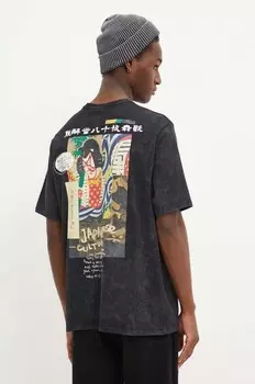 Хлопковая футболка MAX Desigual, черный