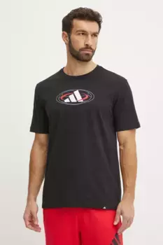 Хлопковая футболка MC HOT CB T adidas, черный