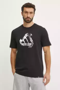 Хлопковая футболка MC HOT Q1 TEE adidas, черный
