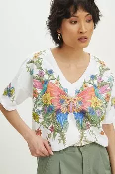 Хлопковая футболка Medicine, белый