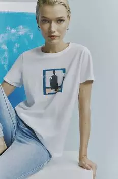 Хлопковая футболка Medicine, белый