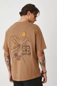 Хлопковая футболка Medicine, бежевый