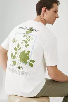 Хлопковая футболка Medicine, бежевый