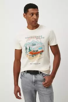 Хлопковая футболка Medicine, бежевый