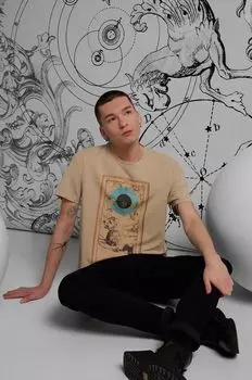 Хлопковая футболка Medicine, бежевый