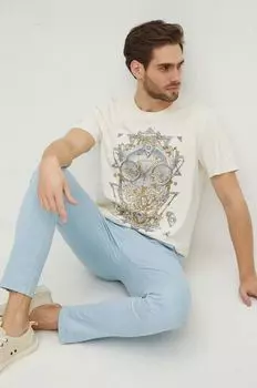 Хлопковая футболка Medicine, бежевый