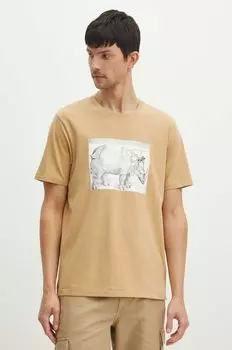 Хлопковая футболка Medicine, бежевый