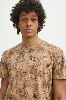 Хлопковая футболка Medicine, бежевый