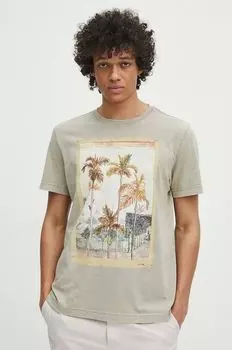 Хлопковая футболка Medicine, бежевый