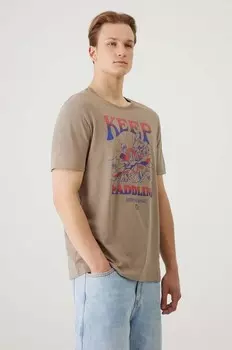 Хлопковая футболка Medicine, бежевый