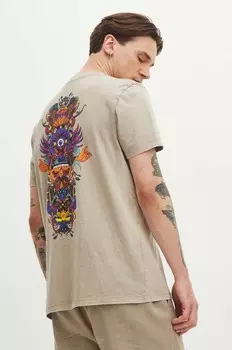 Хлопковая футболка Medicine, бежевый