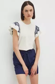 Хлопковая футболка Medicine, бежевый