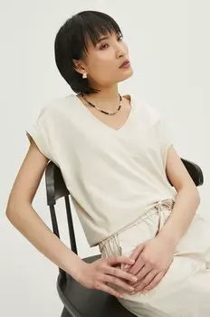 Хлопковая футболка Medicine, бежевый