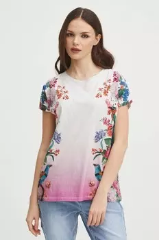 Хлопковая футболка Medicine, бежевый