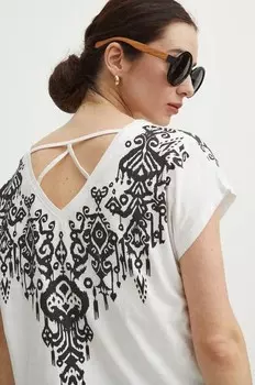 Хлопковая футболка Medicine, бежевый