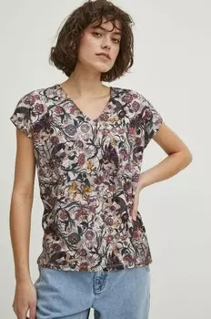 Хлопковая футболка Medicine, бежевый