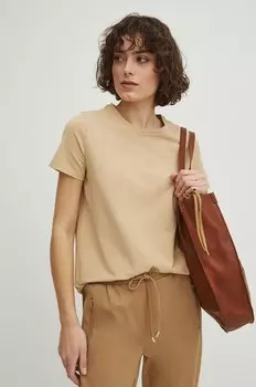 Хлопковая футболка Medicine, бежевый