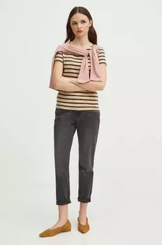 Хлопковая футболка Medicine, бежевый