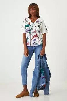 Хлопковая футболка Medicine, бежевый