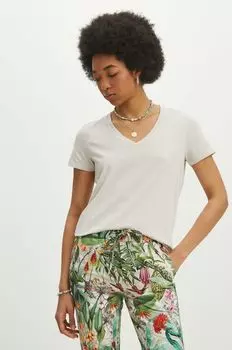 Хлопковая футболка Medicine, бежевый