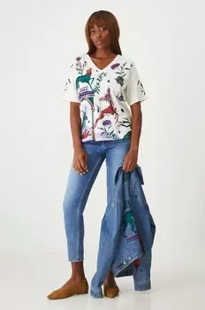 Хлопковая футболка Medicine, бежевый