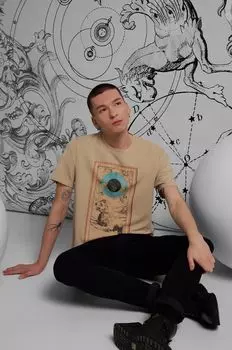 Хлопковая футболка Medicine, бежевый