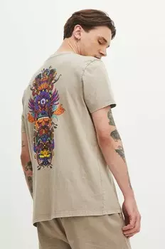 Хлопковая футболка Medicine, бежевый